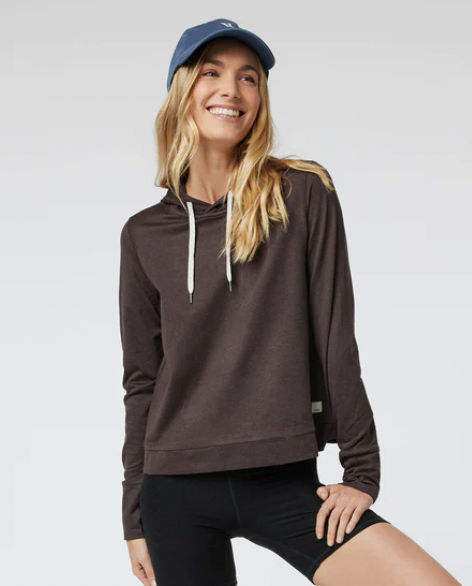 Vuori Women&#39;s Halo Essential Hoodie HJV Java Heather