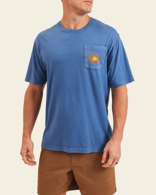 Howler Brothers M Cotton Pocket T SUN Sun Drinker: Blue