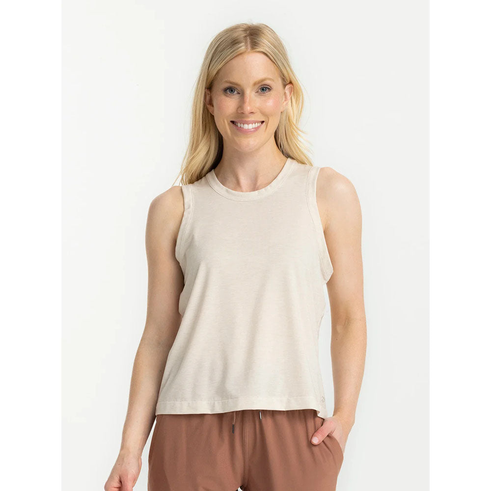 Free Fly Apparel Womens Elevate Lightweight Tank Heather Birch