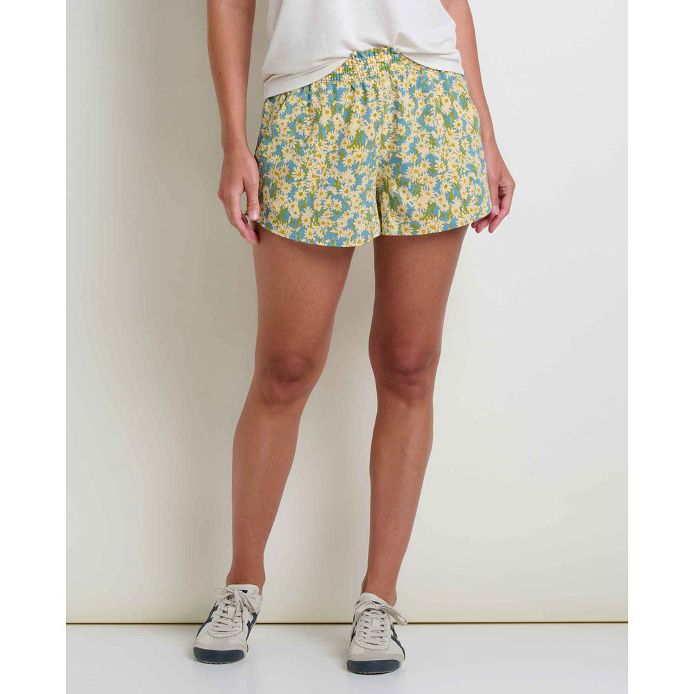 Toad&Co. Womens Sunkissed Pull-On Short II Glacier Daisy Field Print