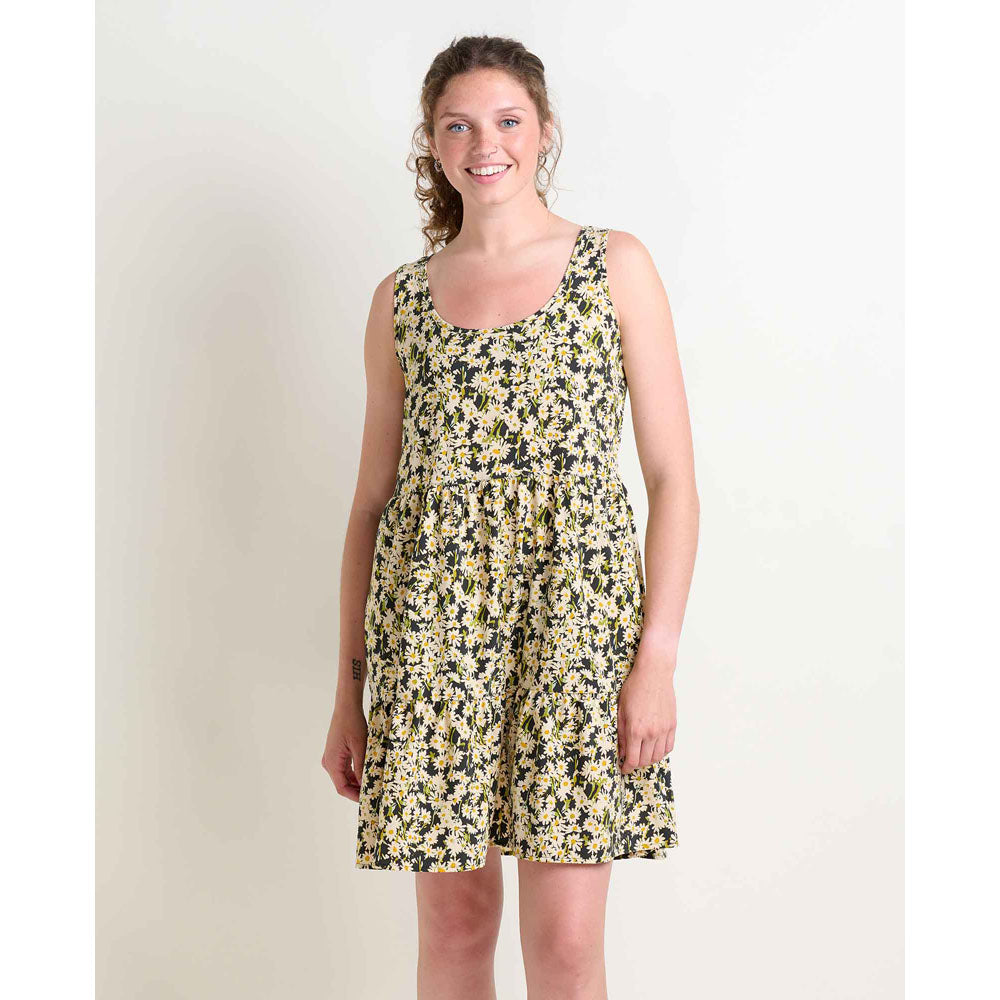Toad&Co. Womens Sunkissed Sunsana Dress Barley Daisy Field Print