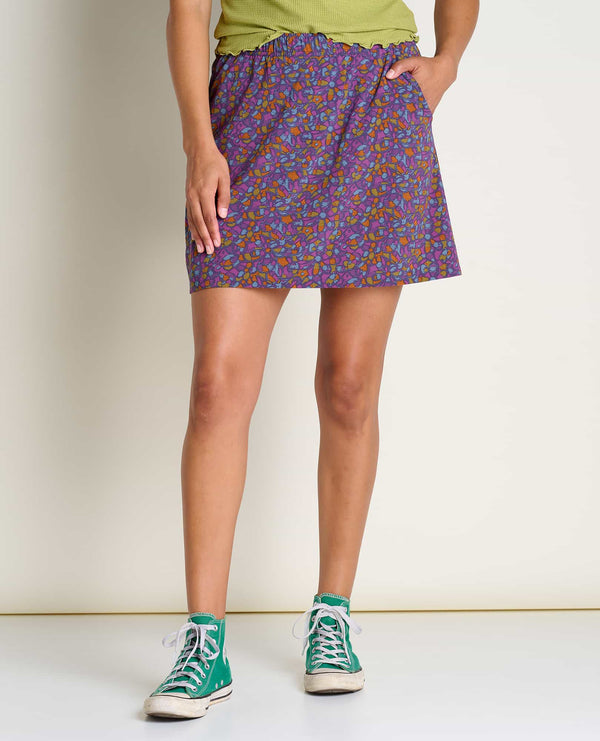 Toad&amp;Co. Women&#39;s Sunkissed Weekend Skort 555 Acai Kaleidoscope Print