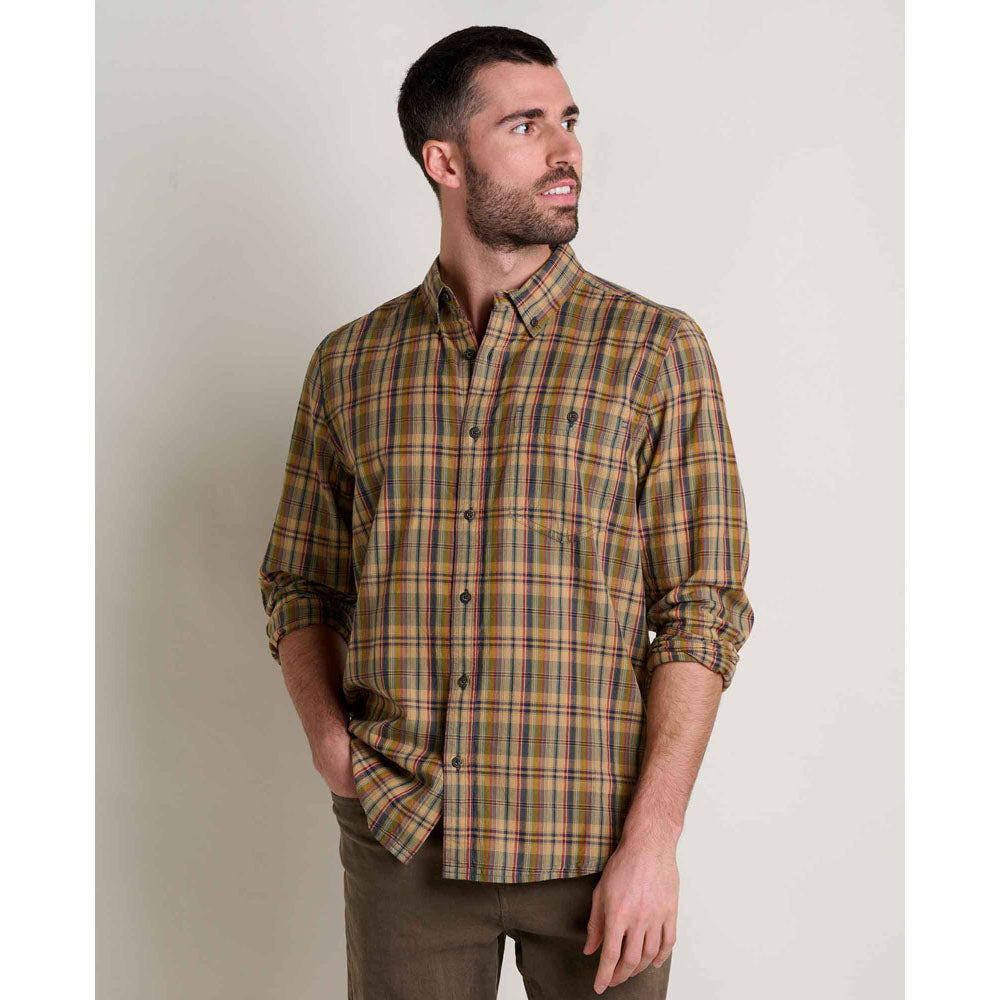 Toad&amp;Co. Mens Airscape Long Sleeve Shirt Laurel Plaid