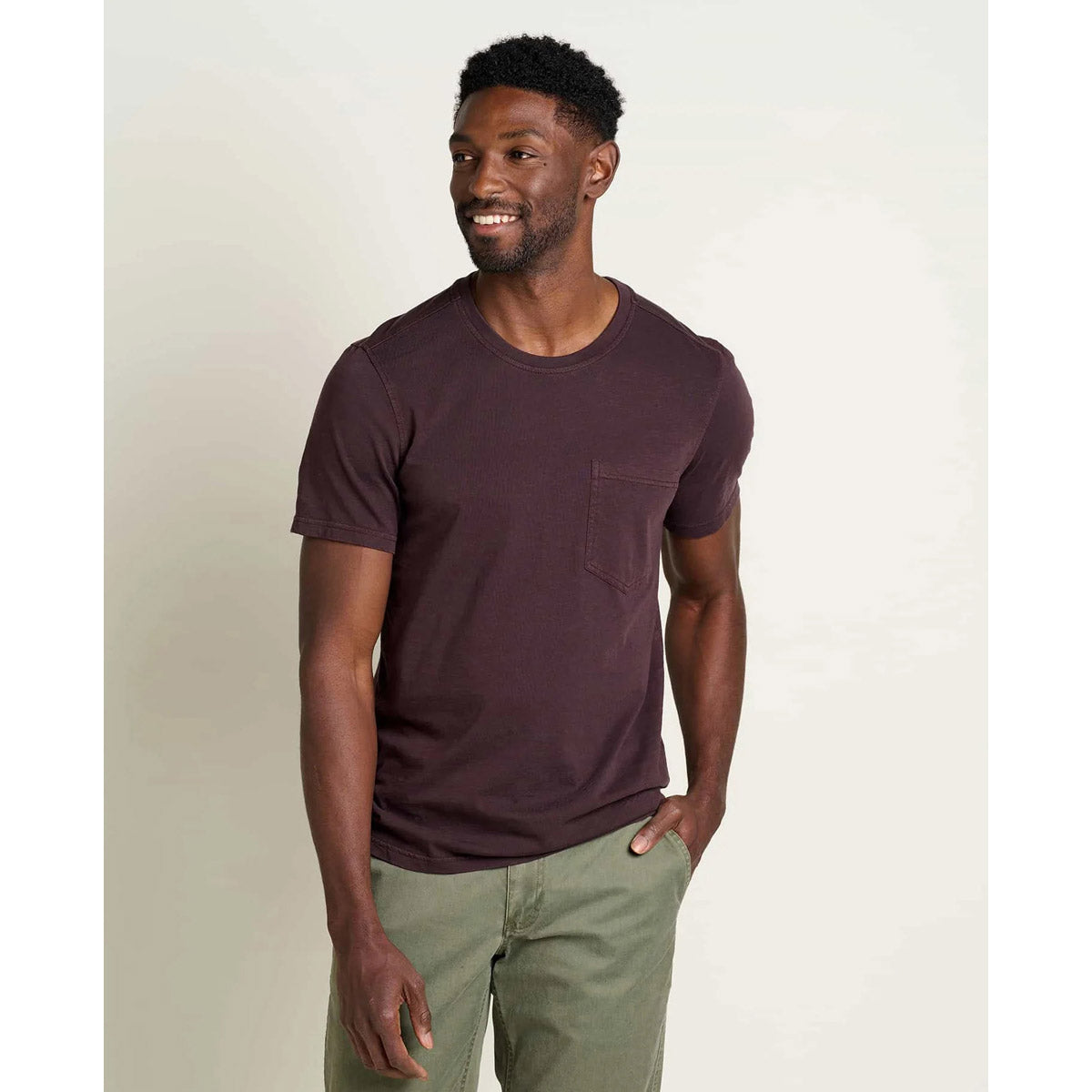 Toad&Co. Men's Primo Short Sleeve Crew Carob
