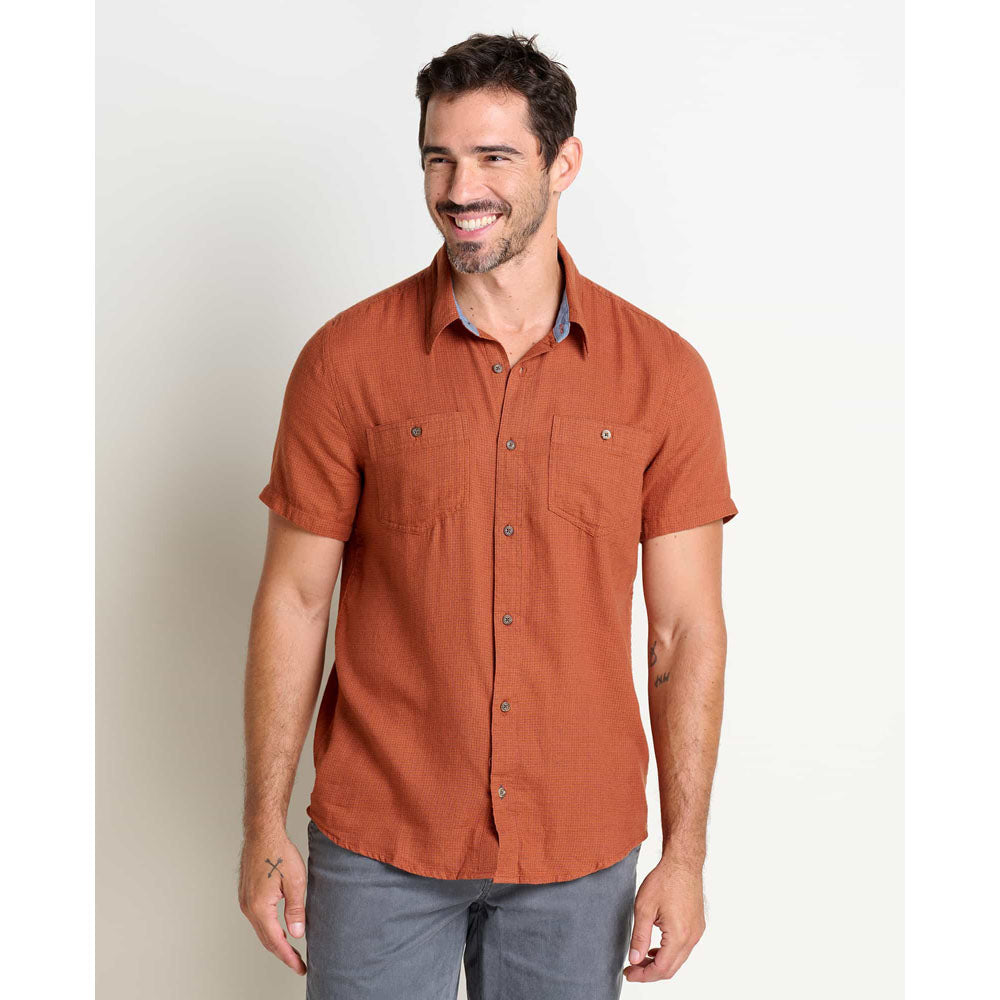 Toad&Co. Mens Honcho Short Sleeve Shirt Rust