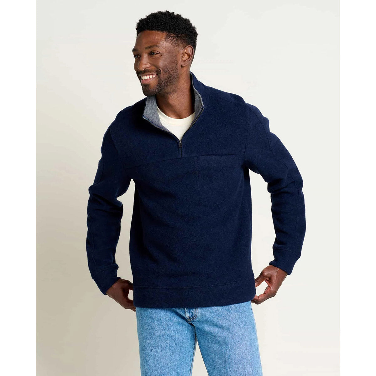 Toad&Co. Men's Kennicott 1/4 Zip Sweater True Navy