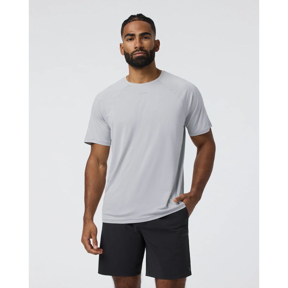 Vuori M SS Precept Tech Tee Sky Grey