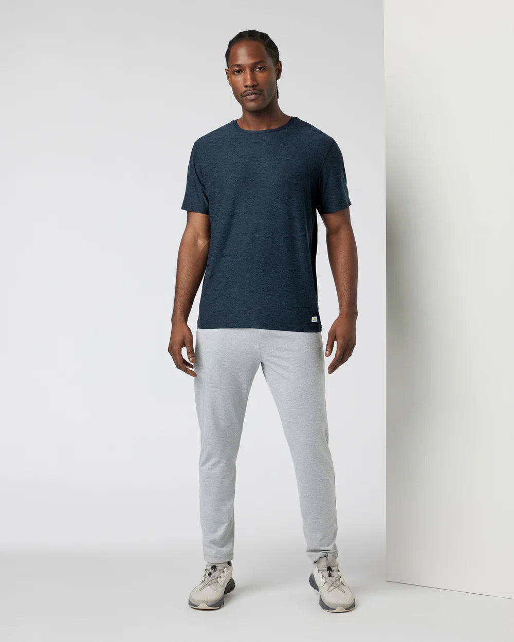 Vuori Mens Strato Tech Tee HFR Faded Rose Heather