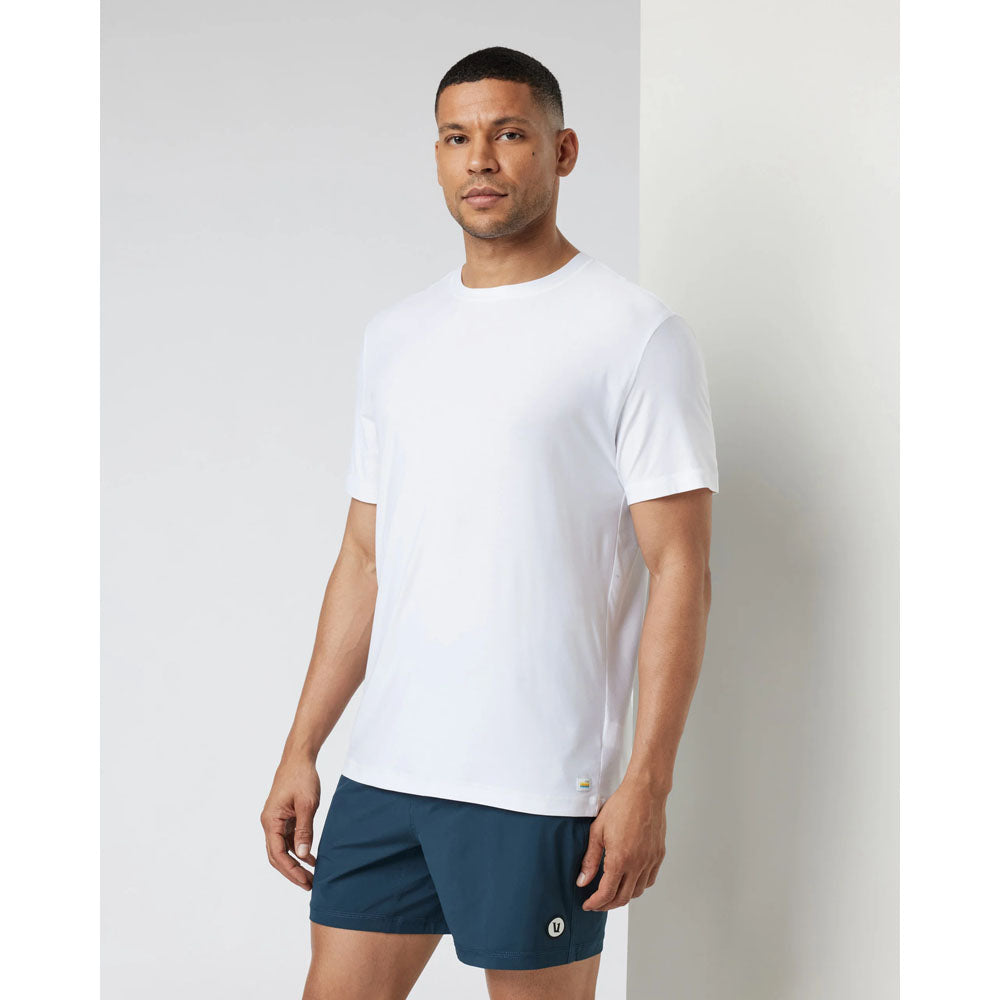 Vuori Mens Strato Tech Tee White