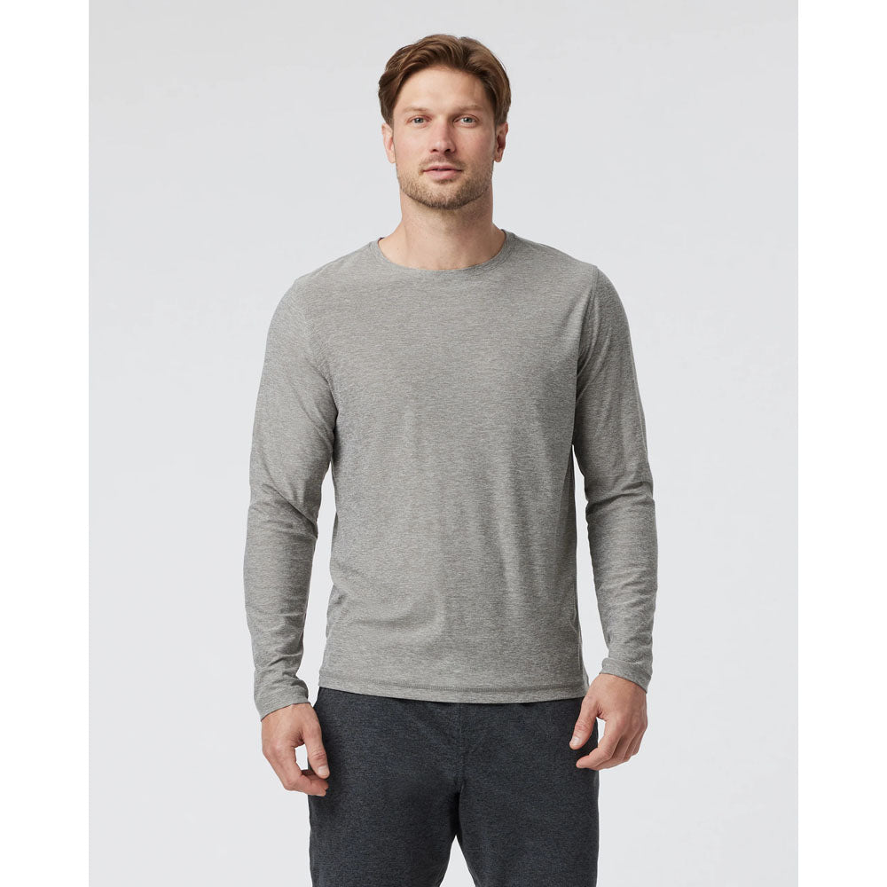 Vuori Mens L/s Strato Tech Tee Heather Grey