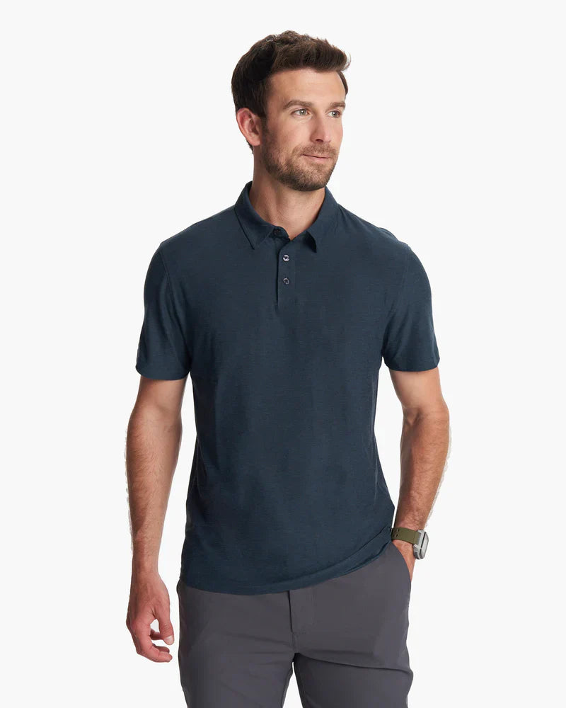 Vuori M Strato Tech Polo HNV Navy Heather
