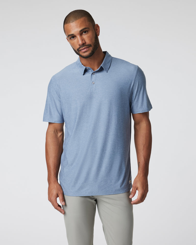 Vuori Mens Strato Tech Polo HHK Hemlock Heather