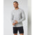 Vuori M LS Ease Performance Henley Light Heather Grey