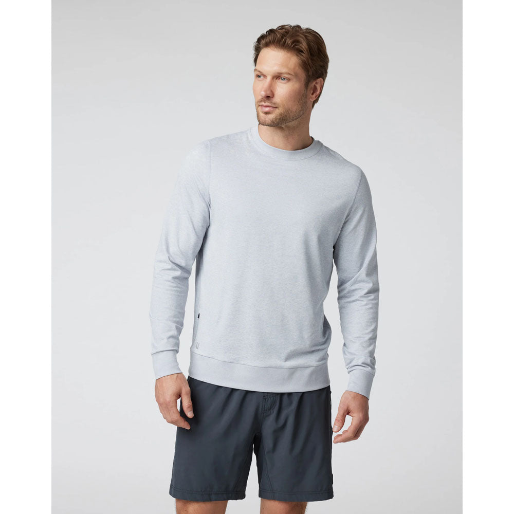 Vuori Mens Ponto Performance Crew Platinum Heather