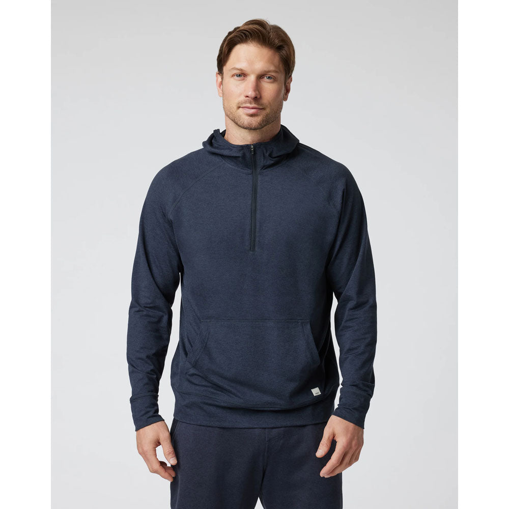 Vuori Mens Ponto Performane 1/2 Zip Hoodie Midnight Heather