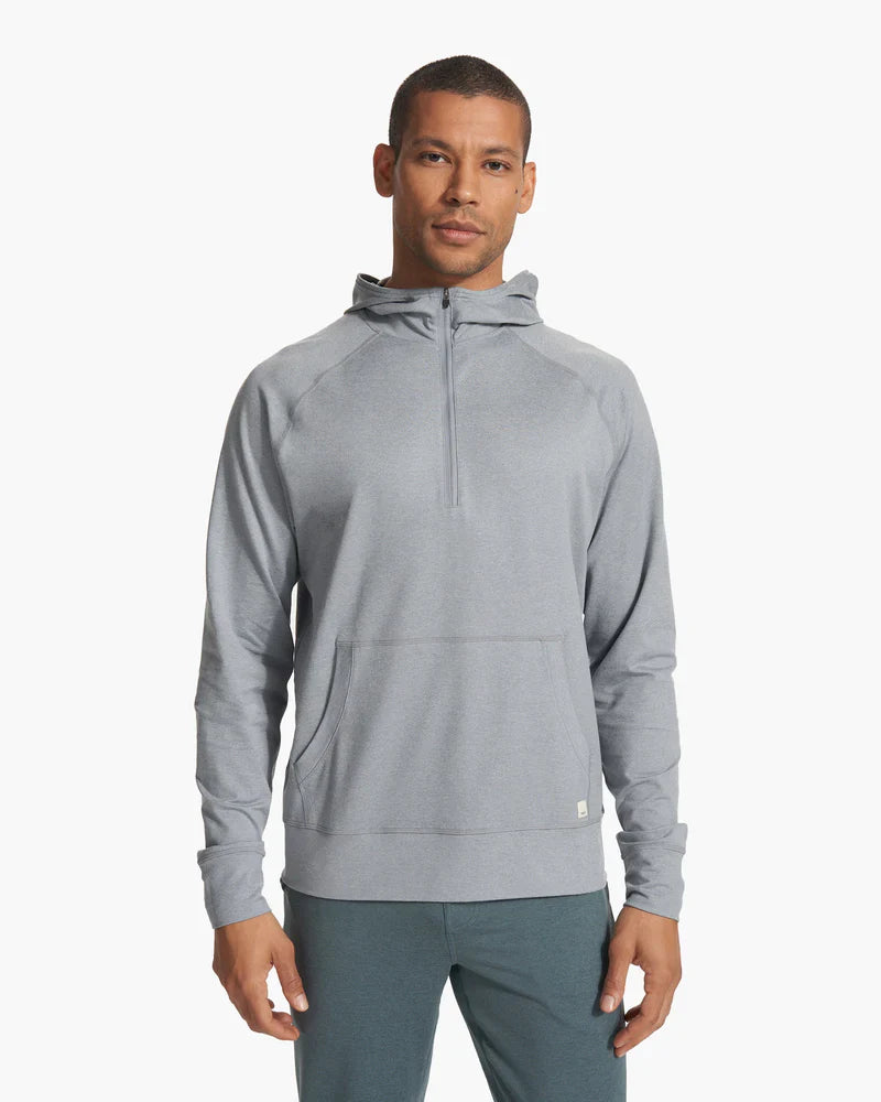Vuori Men&#39;s Ponto Performane 1/2 Zip Hoodie STH Steel Heather