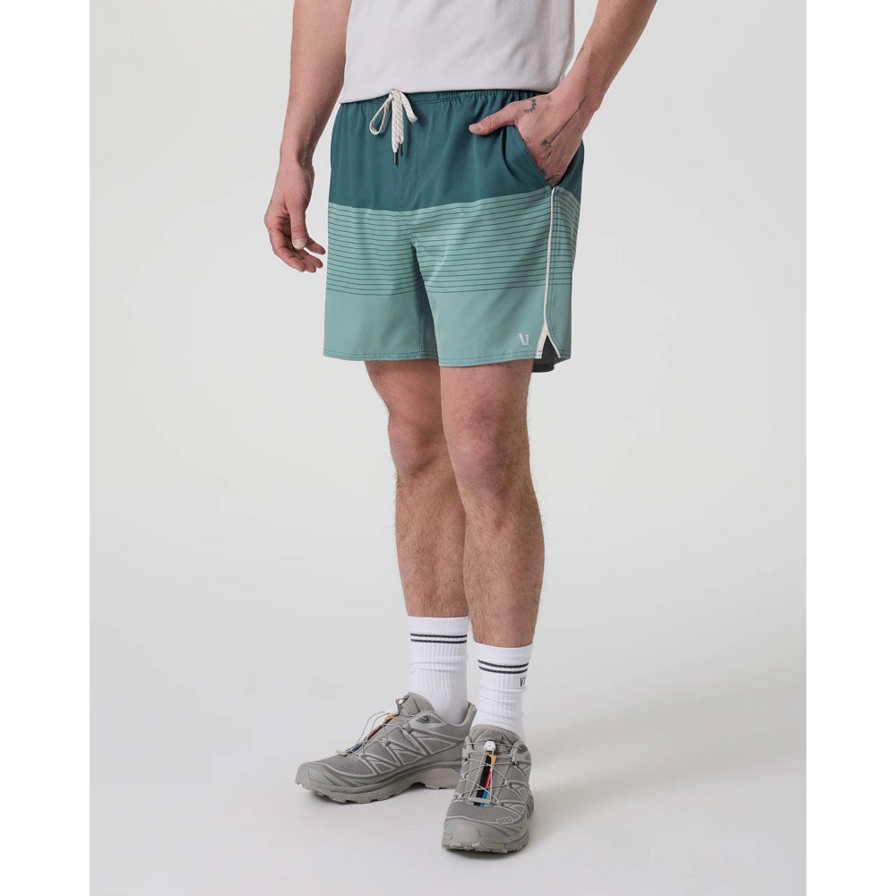 Vuori M Trail Short 2.0 Light Deep Sea Stripe/Salt
