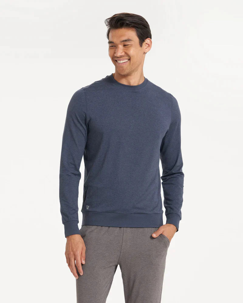 Vuori Mens Ponto Performance Crew SAH Sable Heather