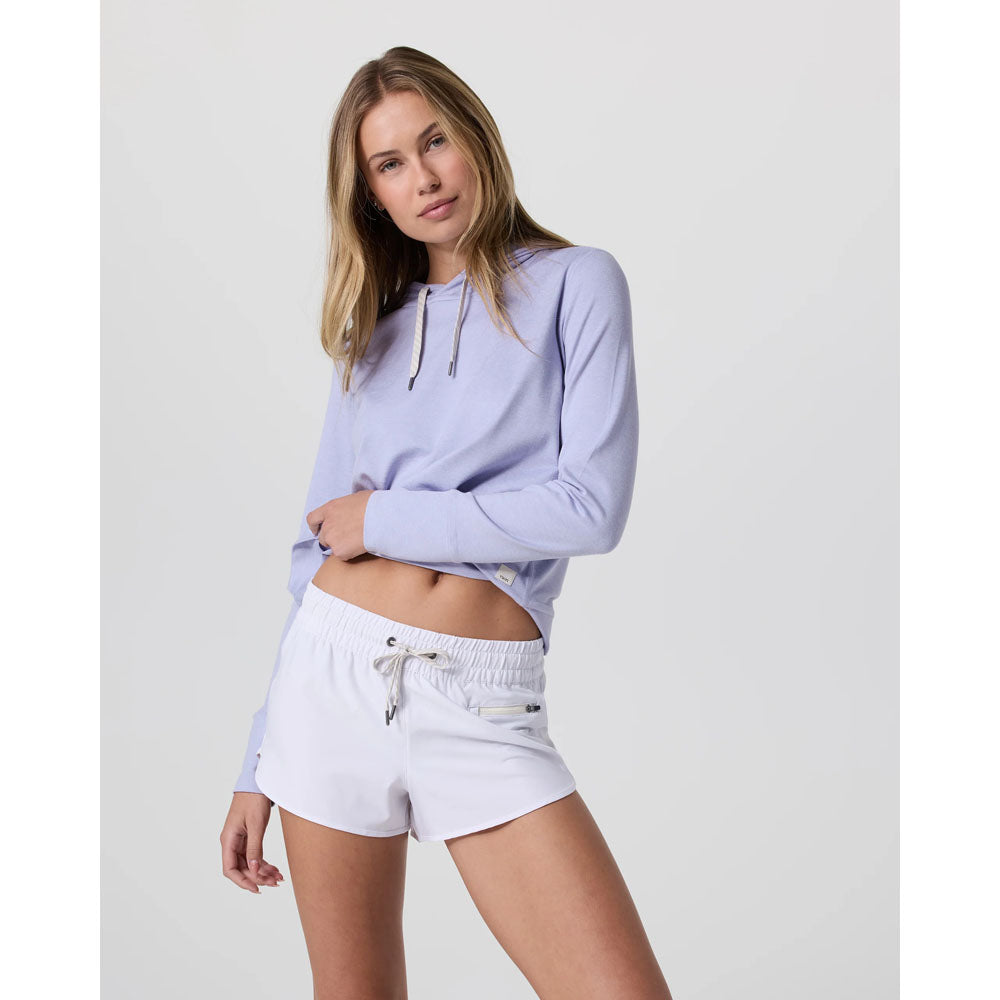 Vuori Womens Halo Essential Hoodie avender Mist Heather / L