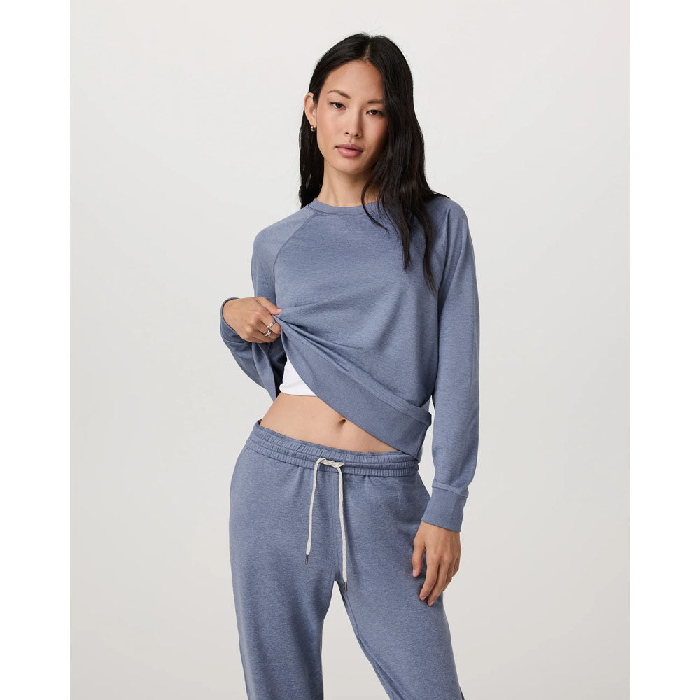 Vuori W LS Halo Crew Blue Heron Heather