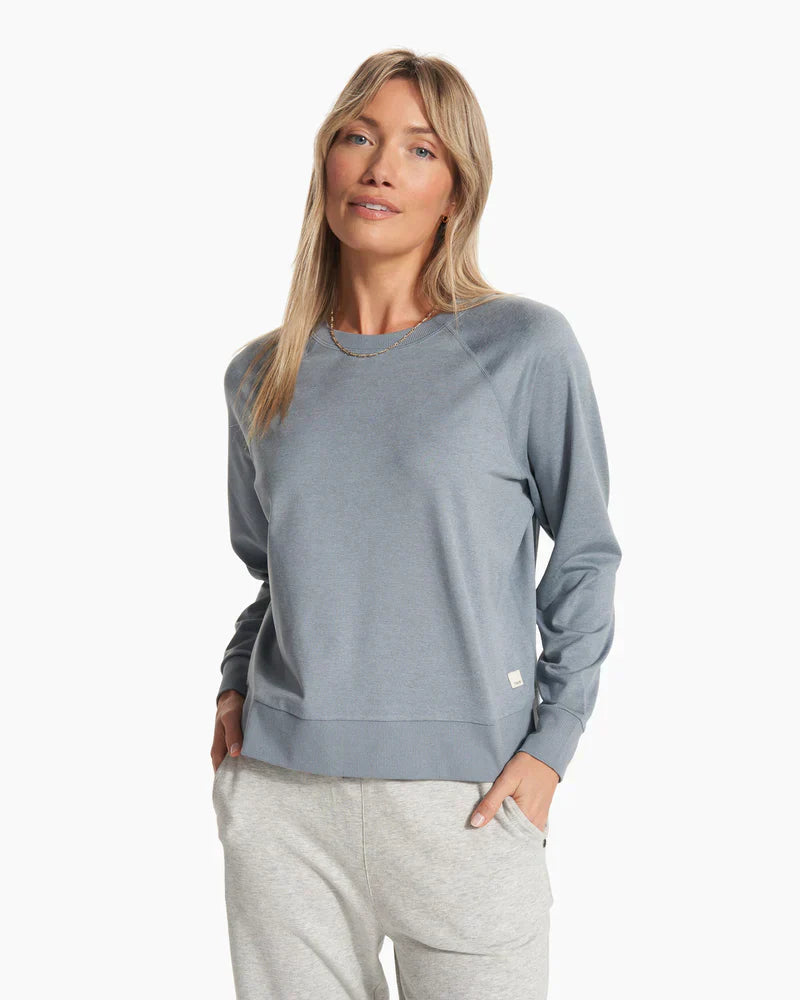 Vuori W LS Halo Crew HBH Blue Heron Heather