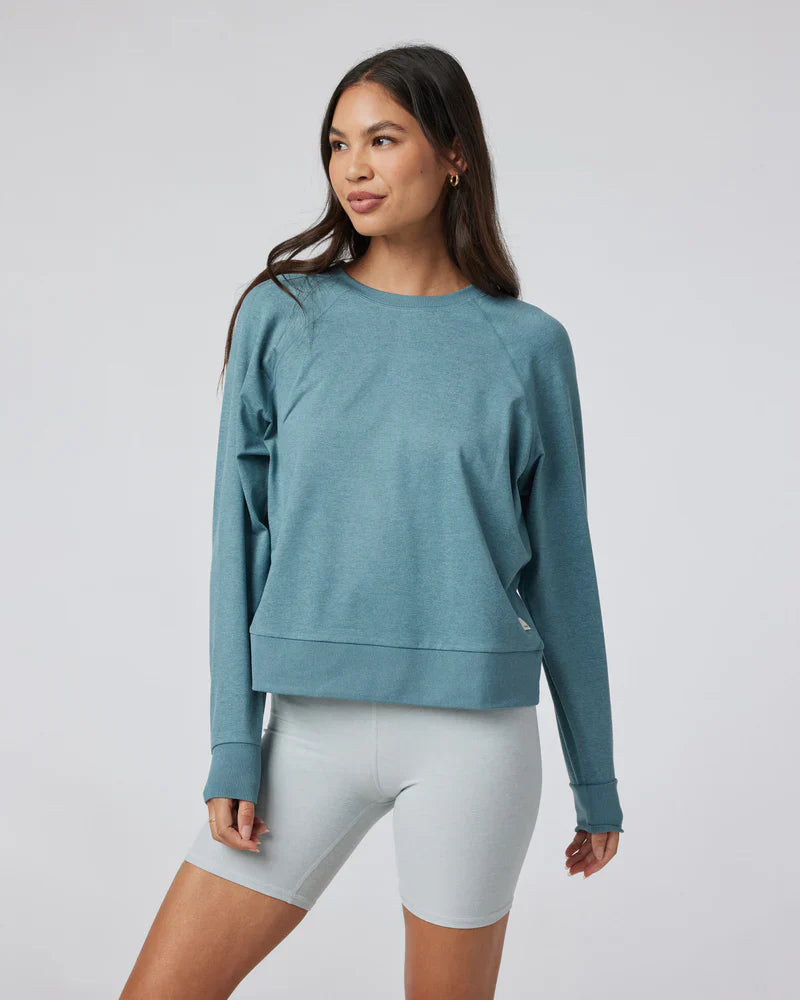 Vuori W LS Halo Crew HIR Iron Heather