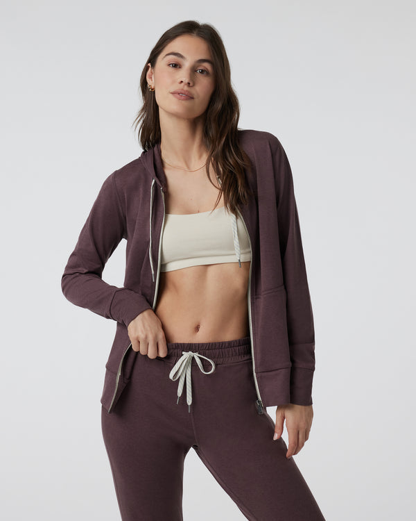 Vuori W Halo Performance Hoodie 2.0 HEY Elderberry Heather