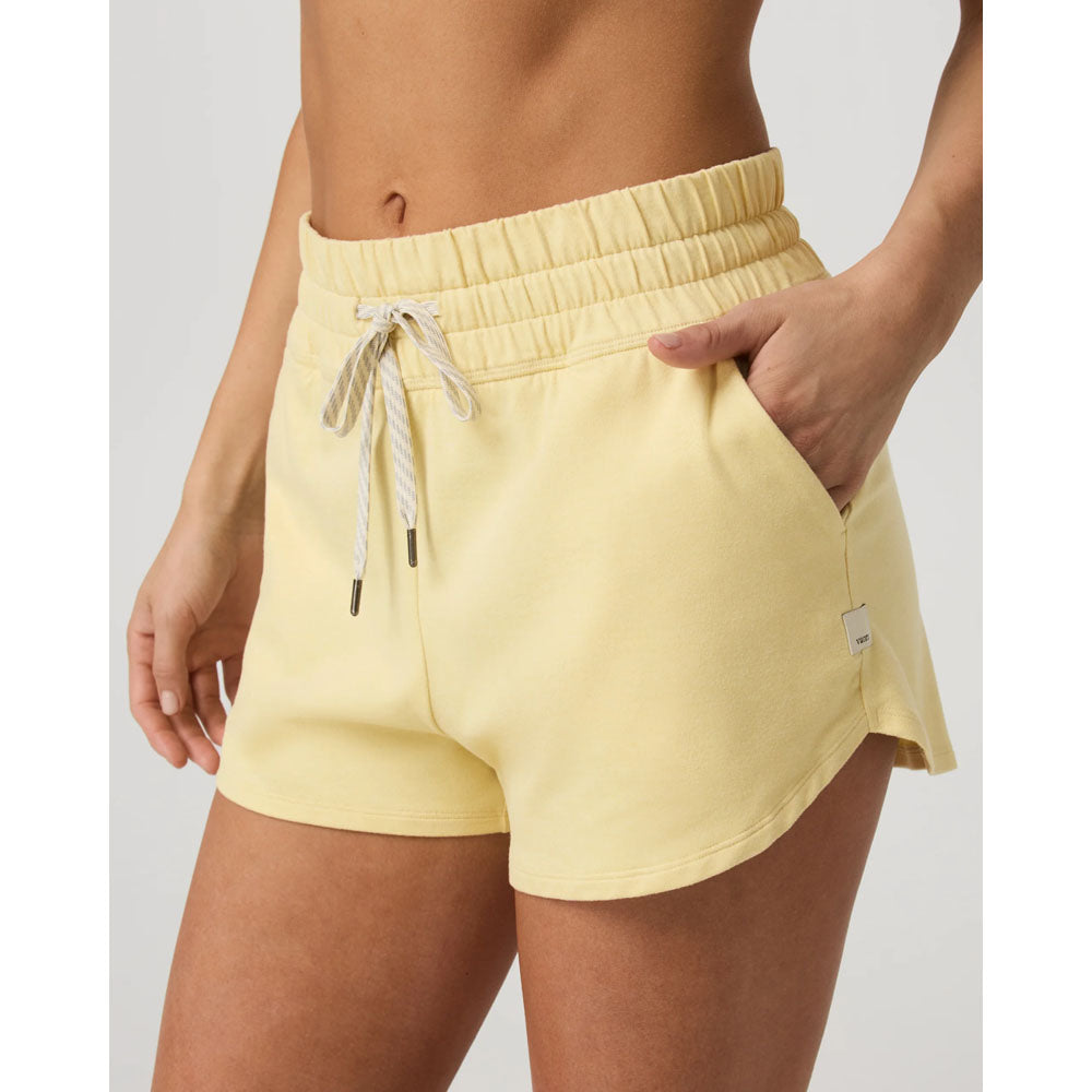 Vuori Womens Halo Performance Short 2.0 Lemon Snap Heather