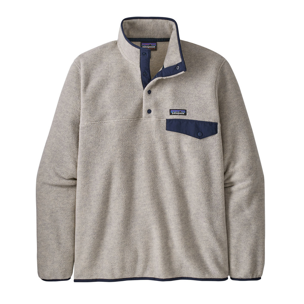 Patagonia Men&#39;s Lightweight Synchilla Snap-T Fleece Pullover Oatmeal Heather