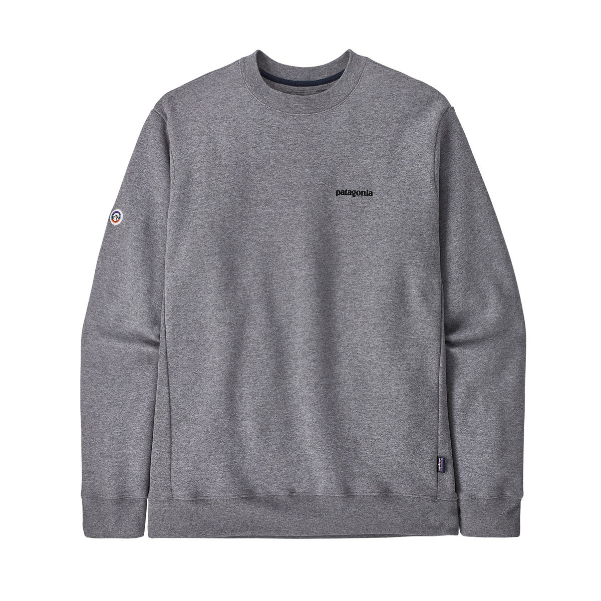 Patagonia Fitz Roy Icon Uprisal Crew Sweatshirt Gravel Heather