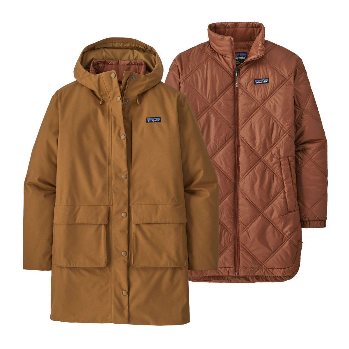 Patagonia Women&#39;s Pine Bank 3-in-1 Parka Nest Brown
