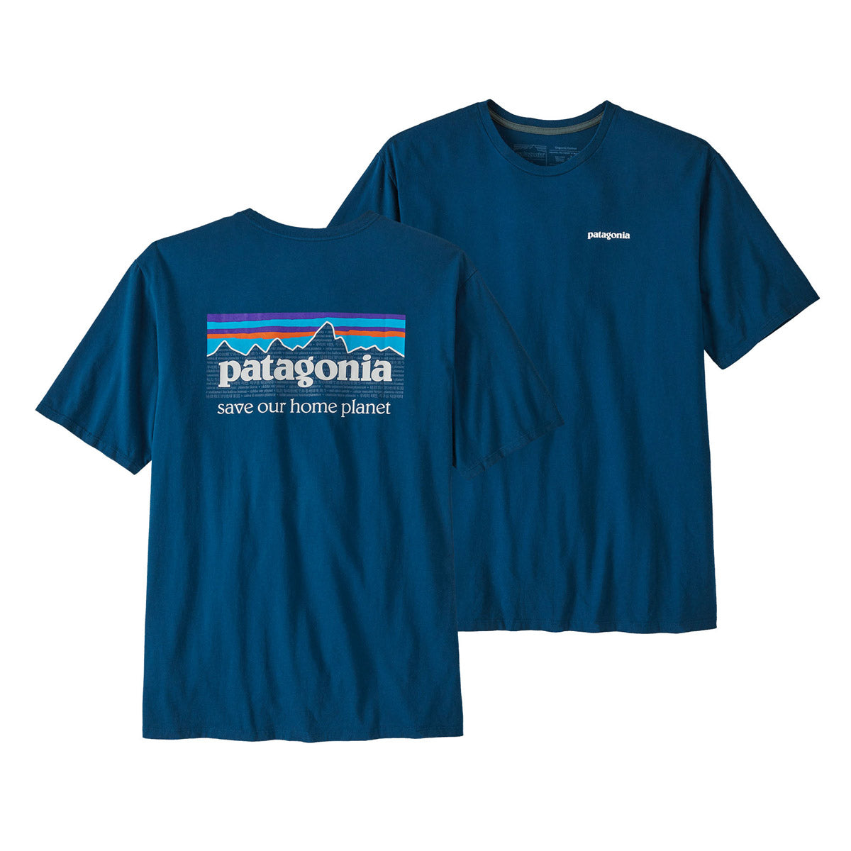 Patagonia Men&#39;s P-6 Mission Organic T-Shirt Lagom Blue