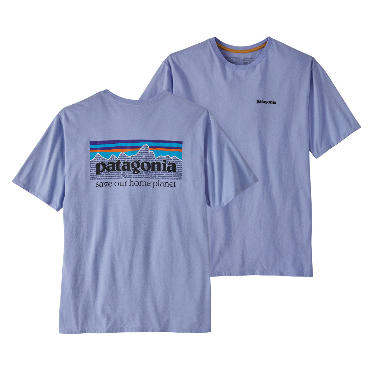 Patagonia Men&#39;s P-6 Mission Organic T-Shirt Pale Periwinkle