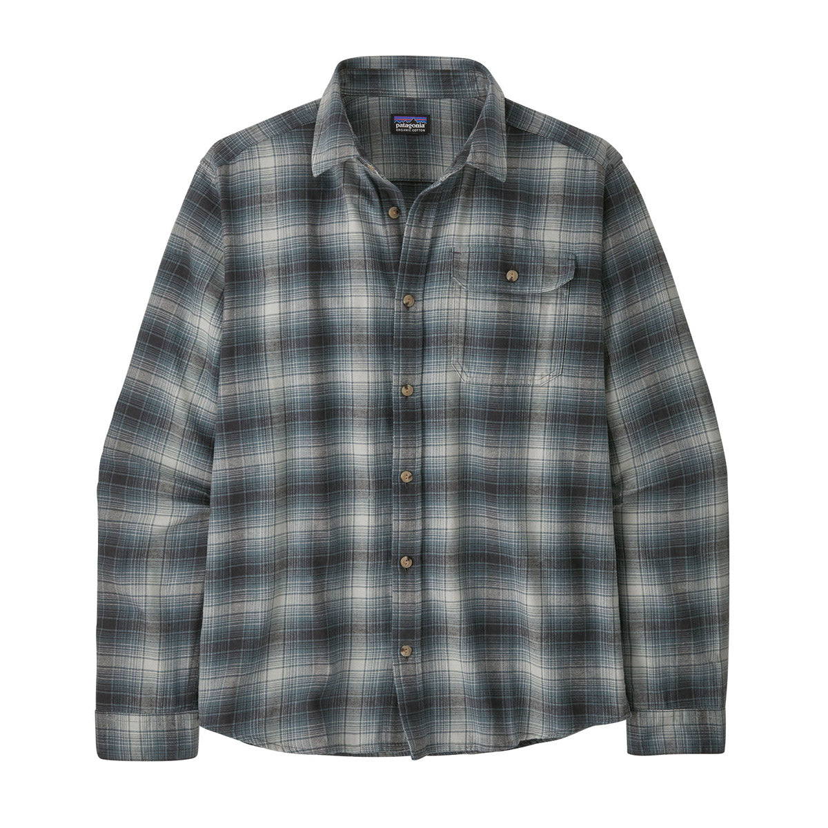 Patagonia Men&#39;s Long-Sleeved Cotton in Conversion Lightweight Fjord Flannel Shirt Avant: Nouveau Green