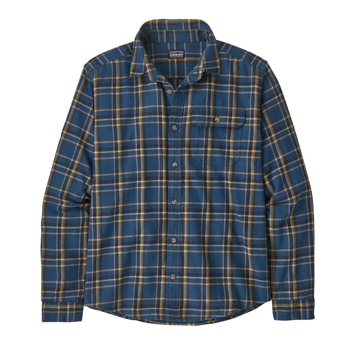 Patagonia Men&#39;s Long-Sleeved Cotton in Conversion Lightweight Fjord Flannel Shirt ajor: Tidepool Blue / M