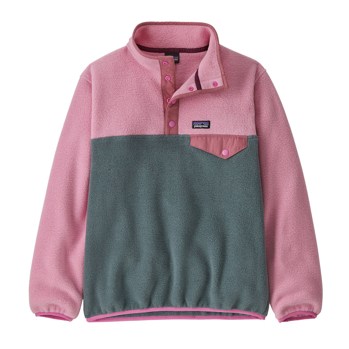 Patagonia Kids' Lightweight Synchilla Snap-T Pullover Nouveau Green