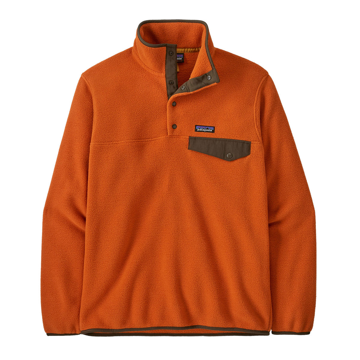 Patagonia Men&#39;s Lightweight Synchilla Snap-T Fleece Pullover Redtail Rust