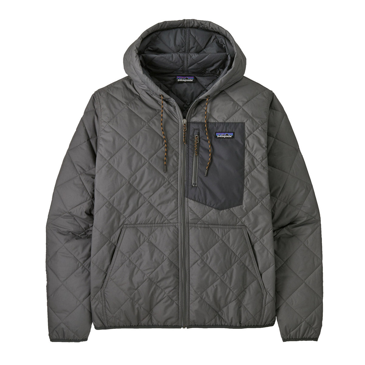 Patagonia Men&#39;s Diamond Quilted Bomber Hoody Noble Grey