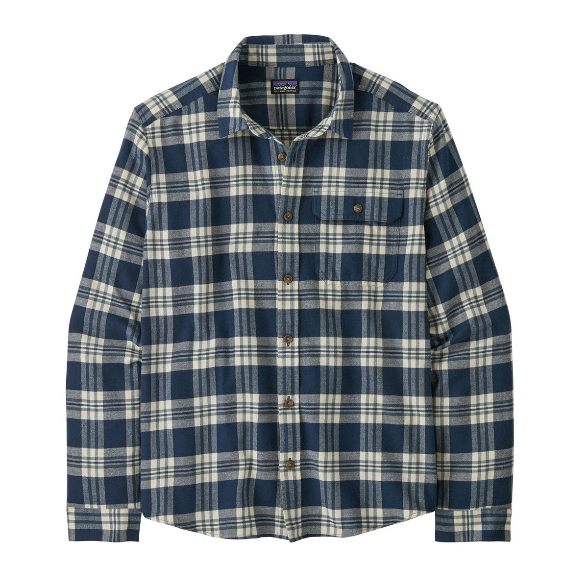 Patagonia Men&#39;s Long-Sleeved LW Fjord Flannel Shirt Base Camp: New Navy