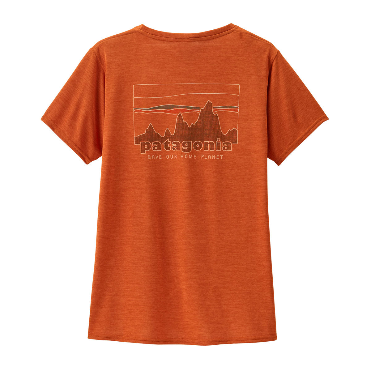 Patagonia Women&#39;s Capilene Cool Daily Graphic Shirt &#39;73 Skyline: Redtail Rust X-Dye