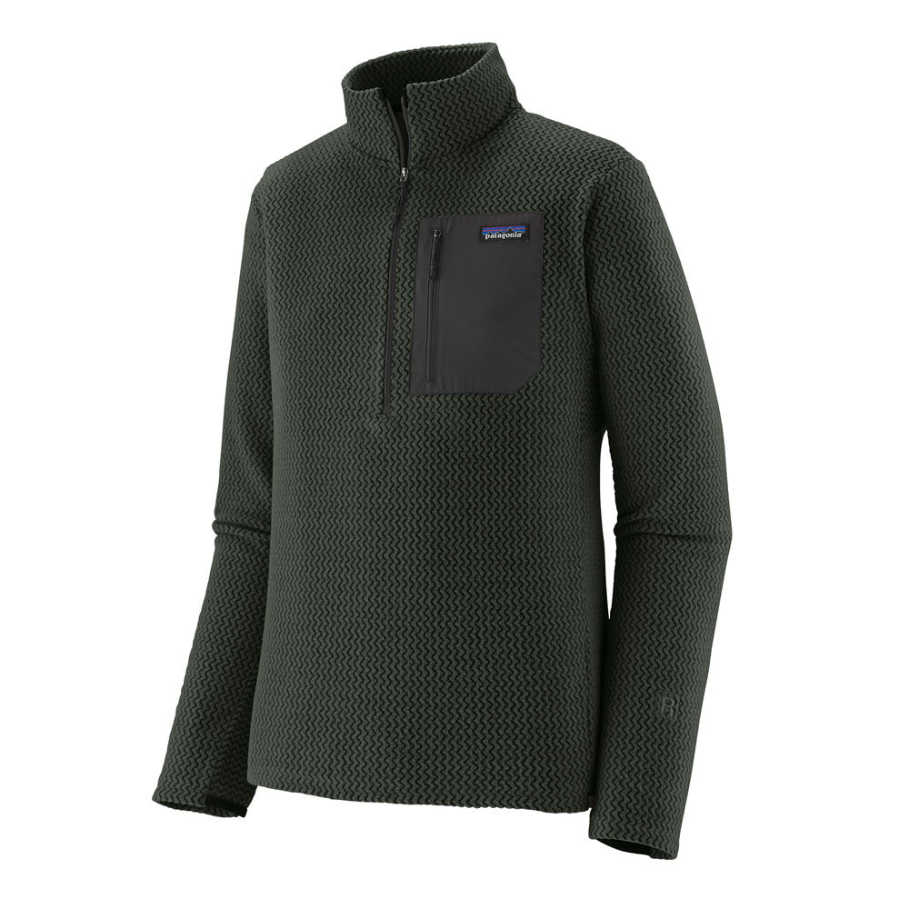 Patagonia Mens R1 Air Zip Neck Old Growth Green