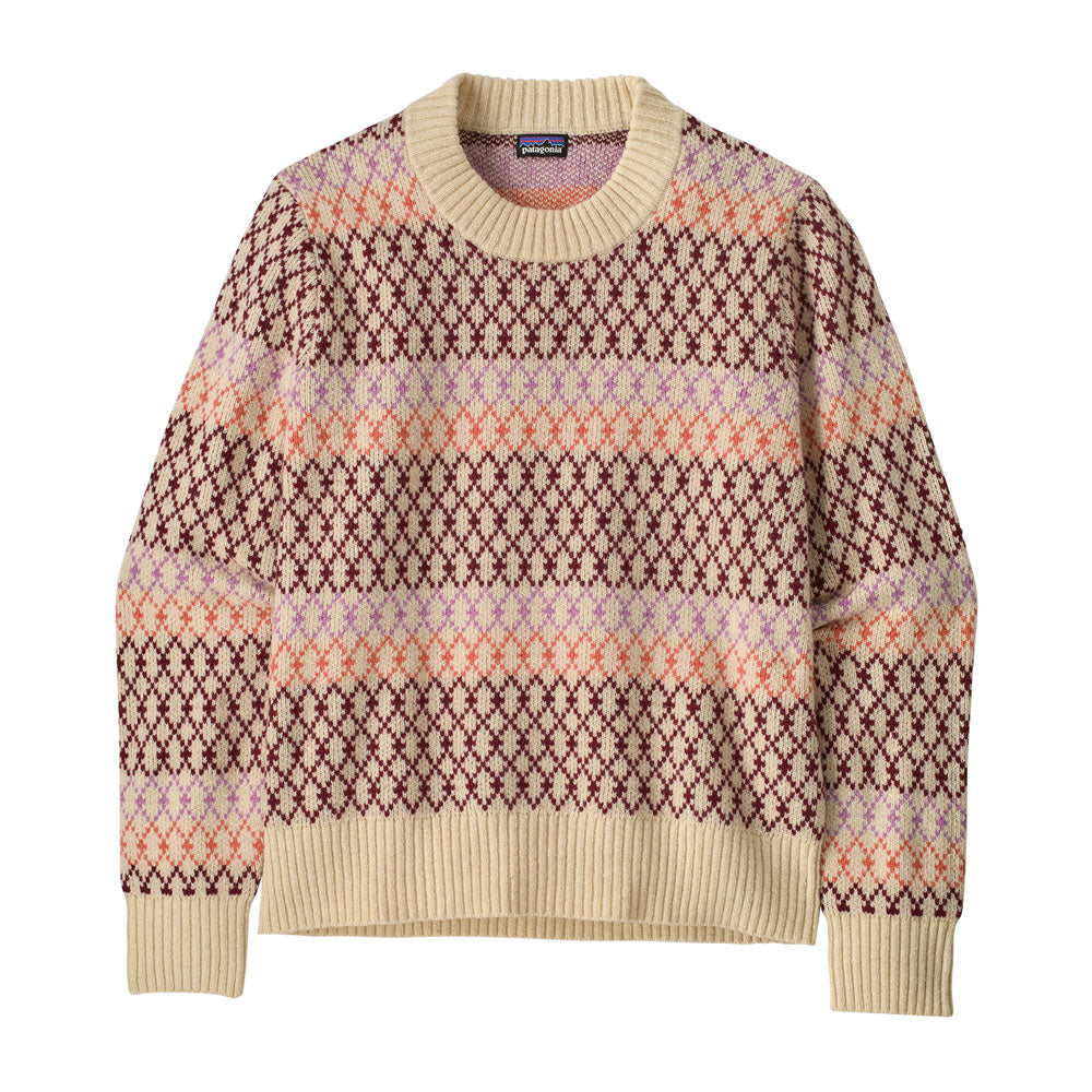 Patagonia Womens Recycled Wool-Blend Crewneck Sweater Starlight: Dark Natural