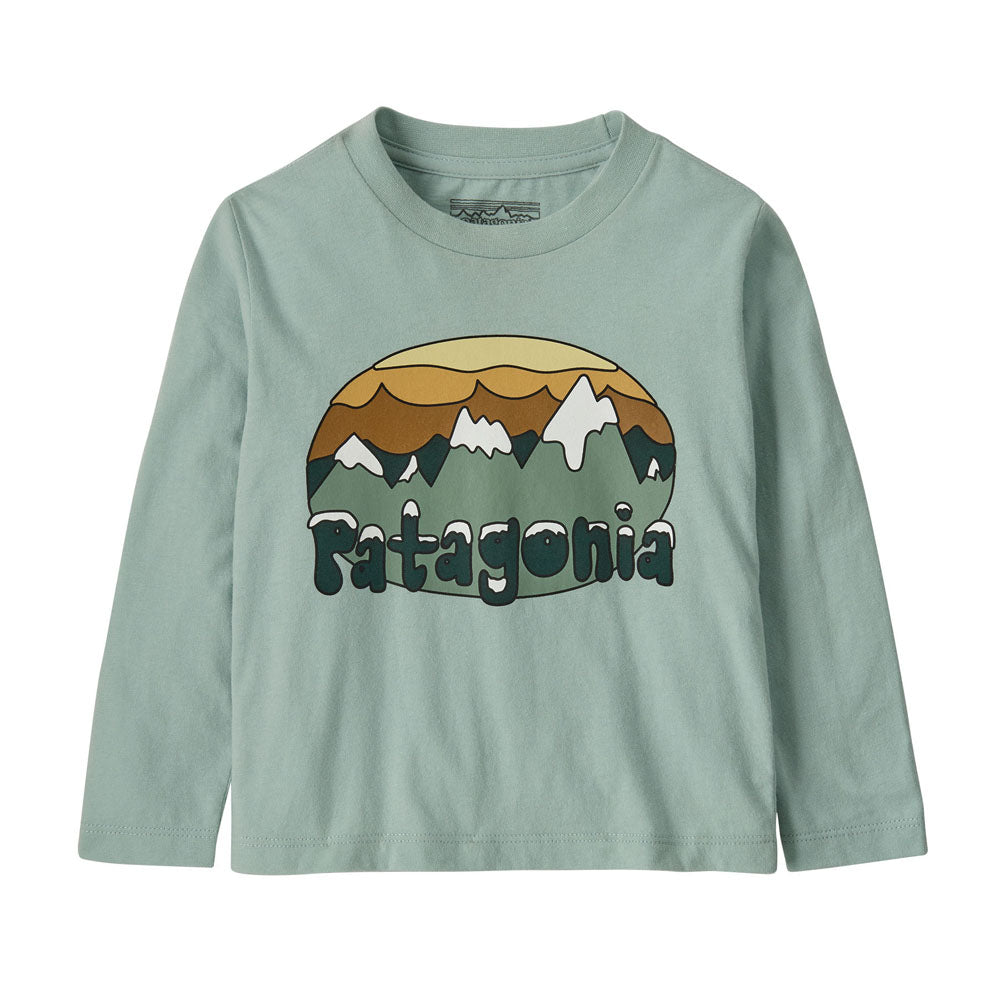 Patagonia Baby Long-Sleeved Fitz Roy Flurries T-Shirt Virtually Blue