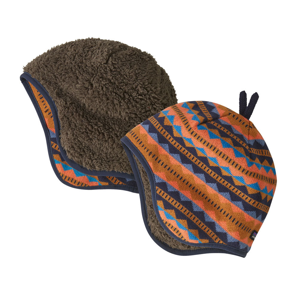 Patagonia Baby Reversible Beanie Diamond Stripe: Talon Gold
