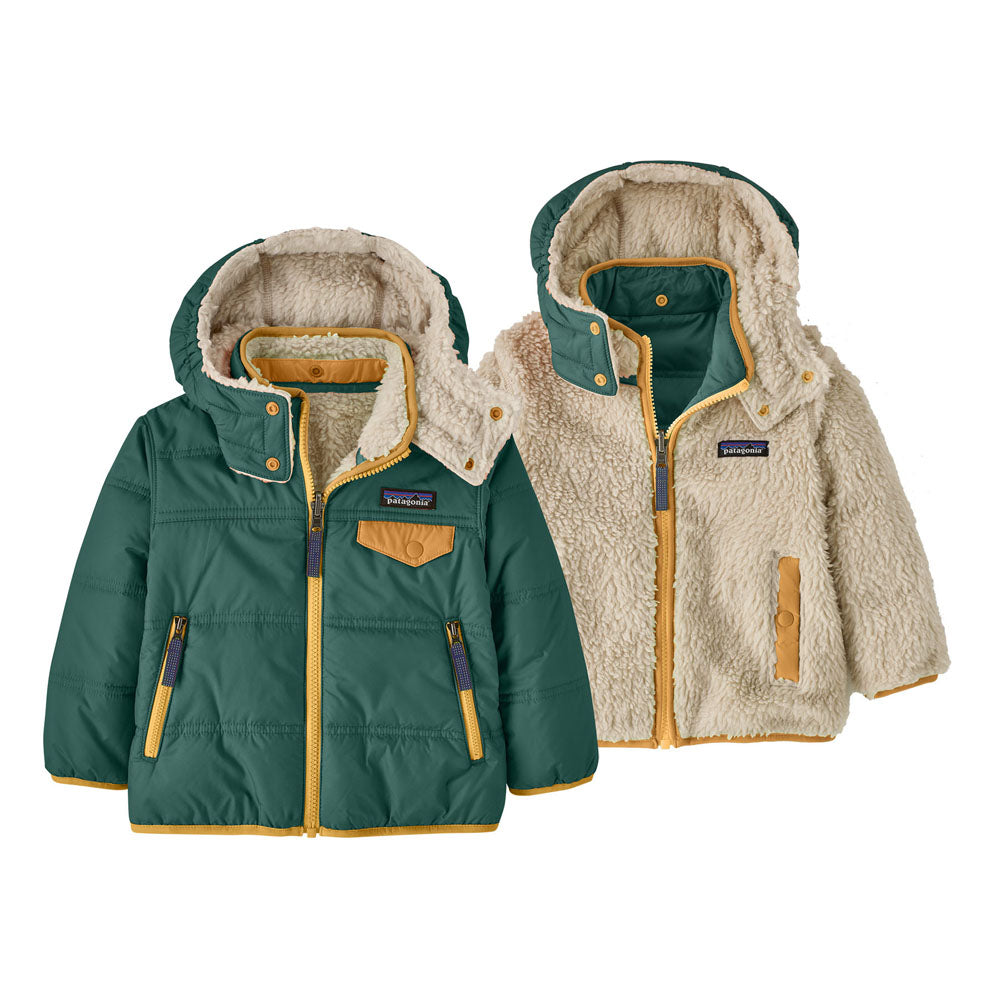 Patagonia Baby Reversible Tribbles Hoody Cascade Green
