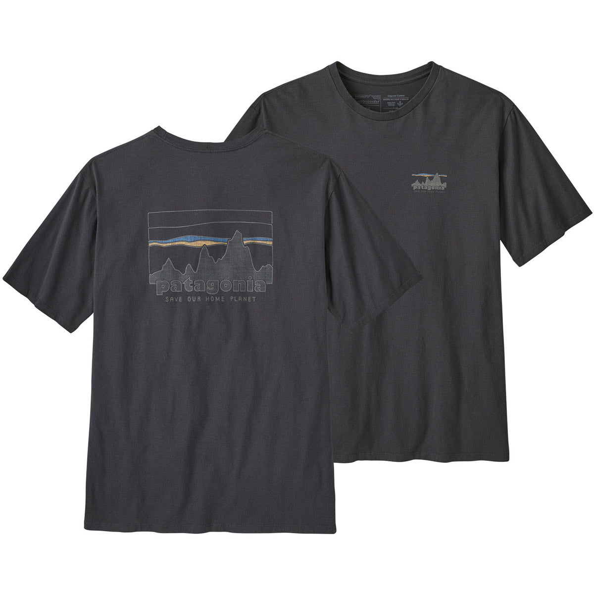 Patagonia Men&#39;s &#39;73 Skyline Organic T-Shirt Ink Black