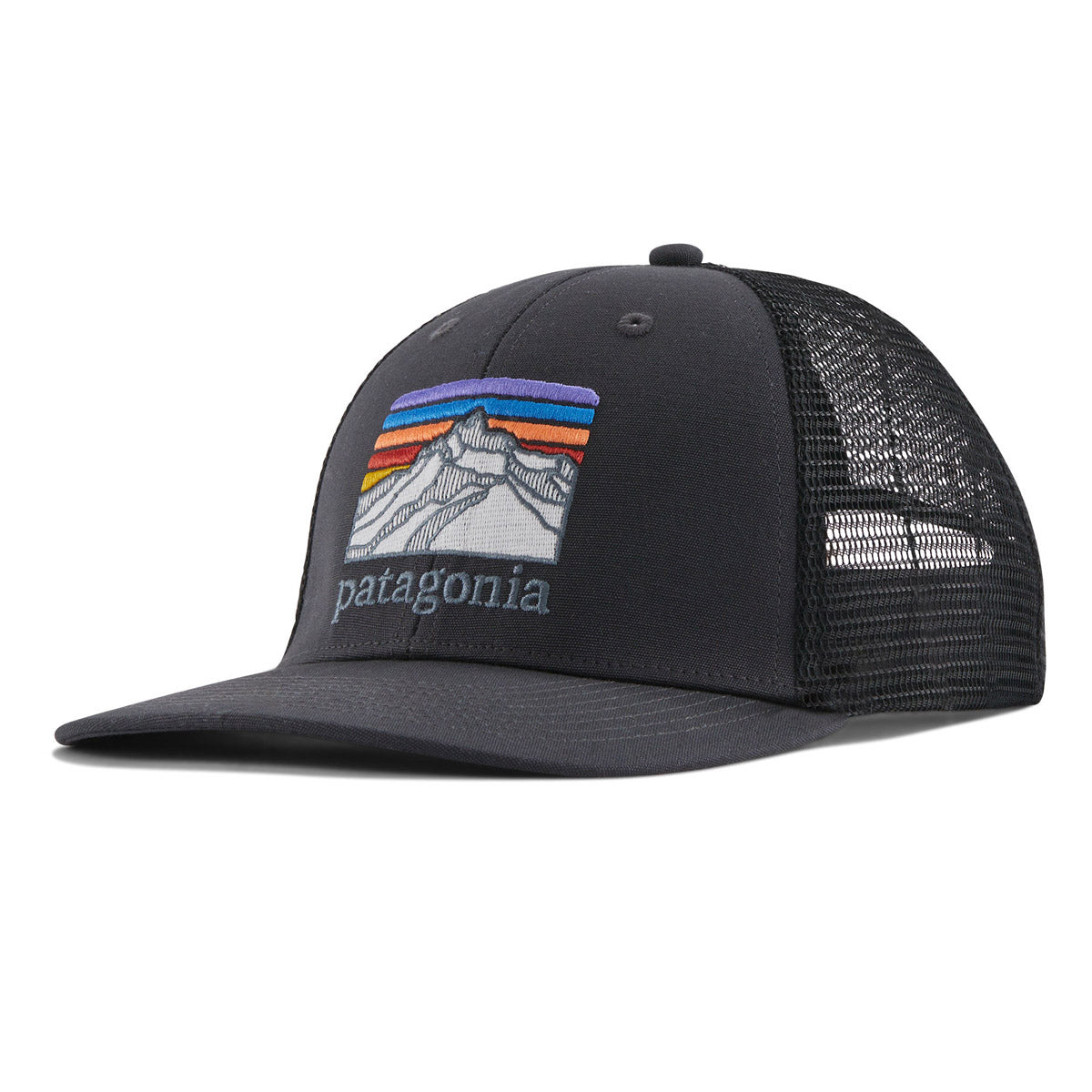 Patagonia Line Logo Ridge LoPro Trucker Hat Ink Black