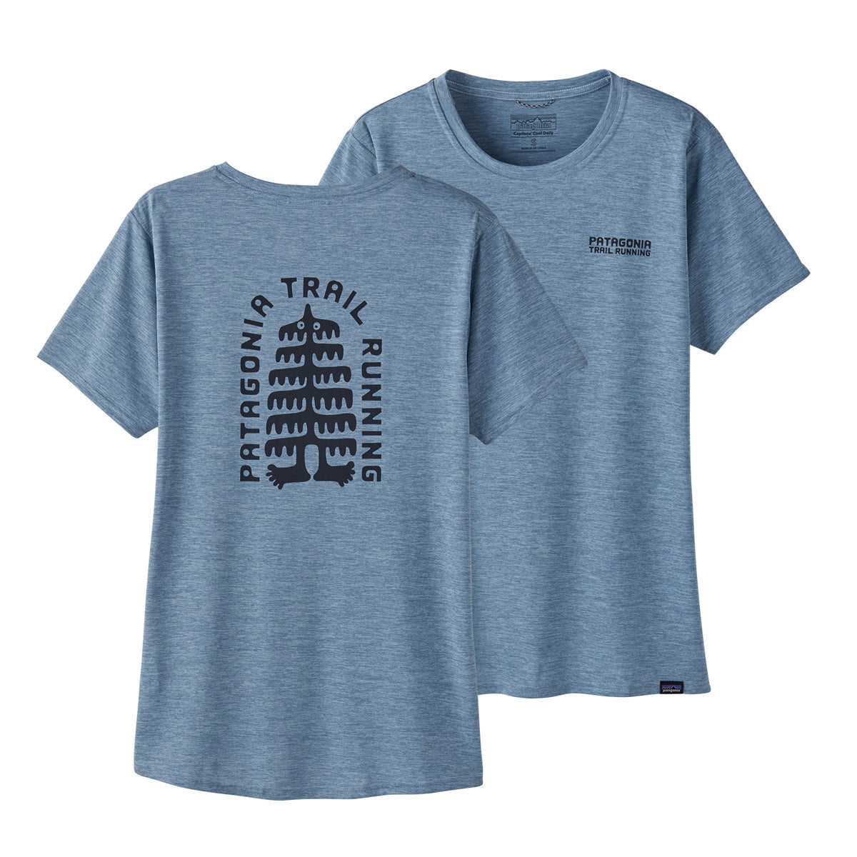 Patagonia Women&#39;s Capilene Cool Daily Graphic Shirt - Lands Tree Trotter: Steam Blue X-Dye