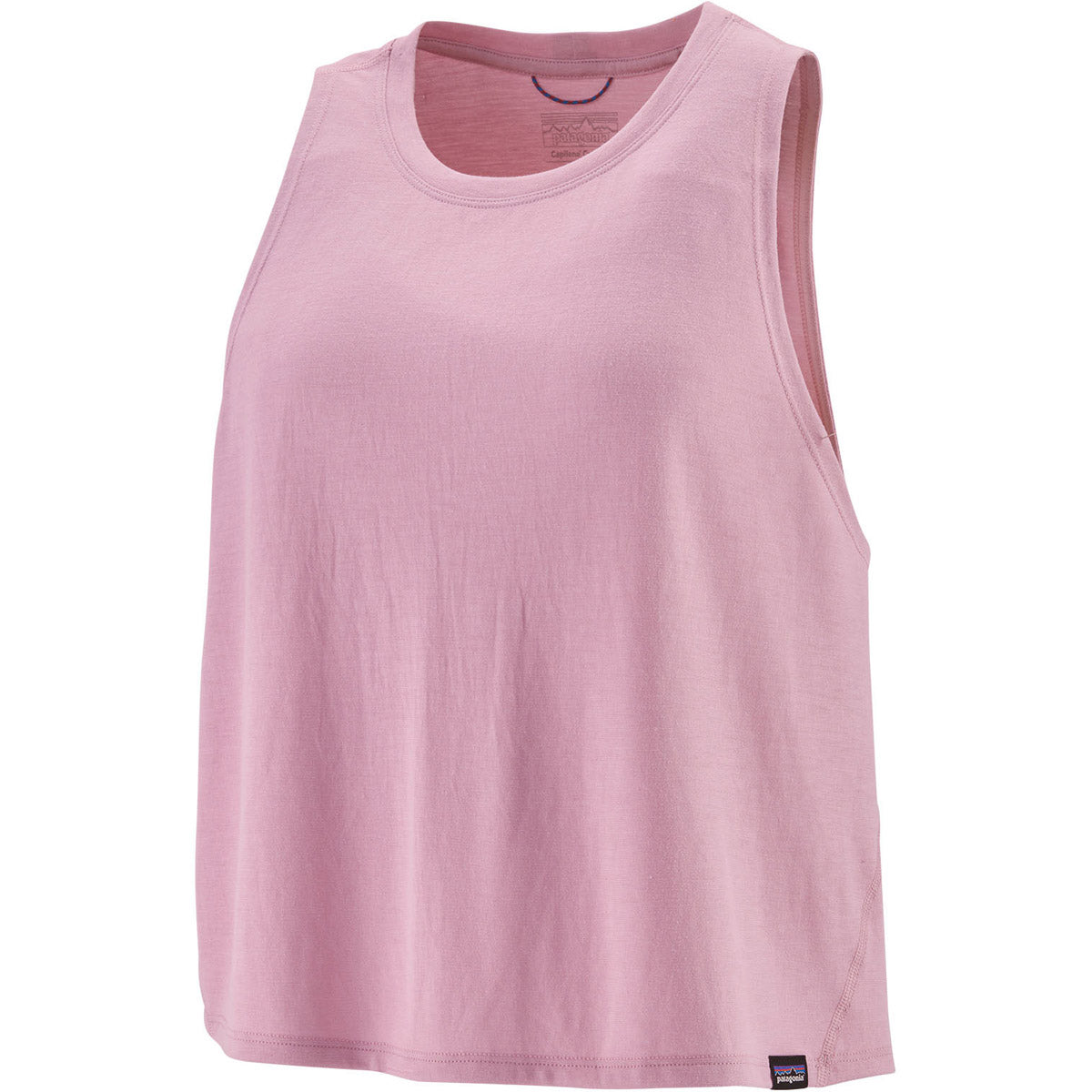Patagonia Women's Capilene Cool Trail Cropped Tank Top Milkweed Mauve