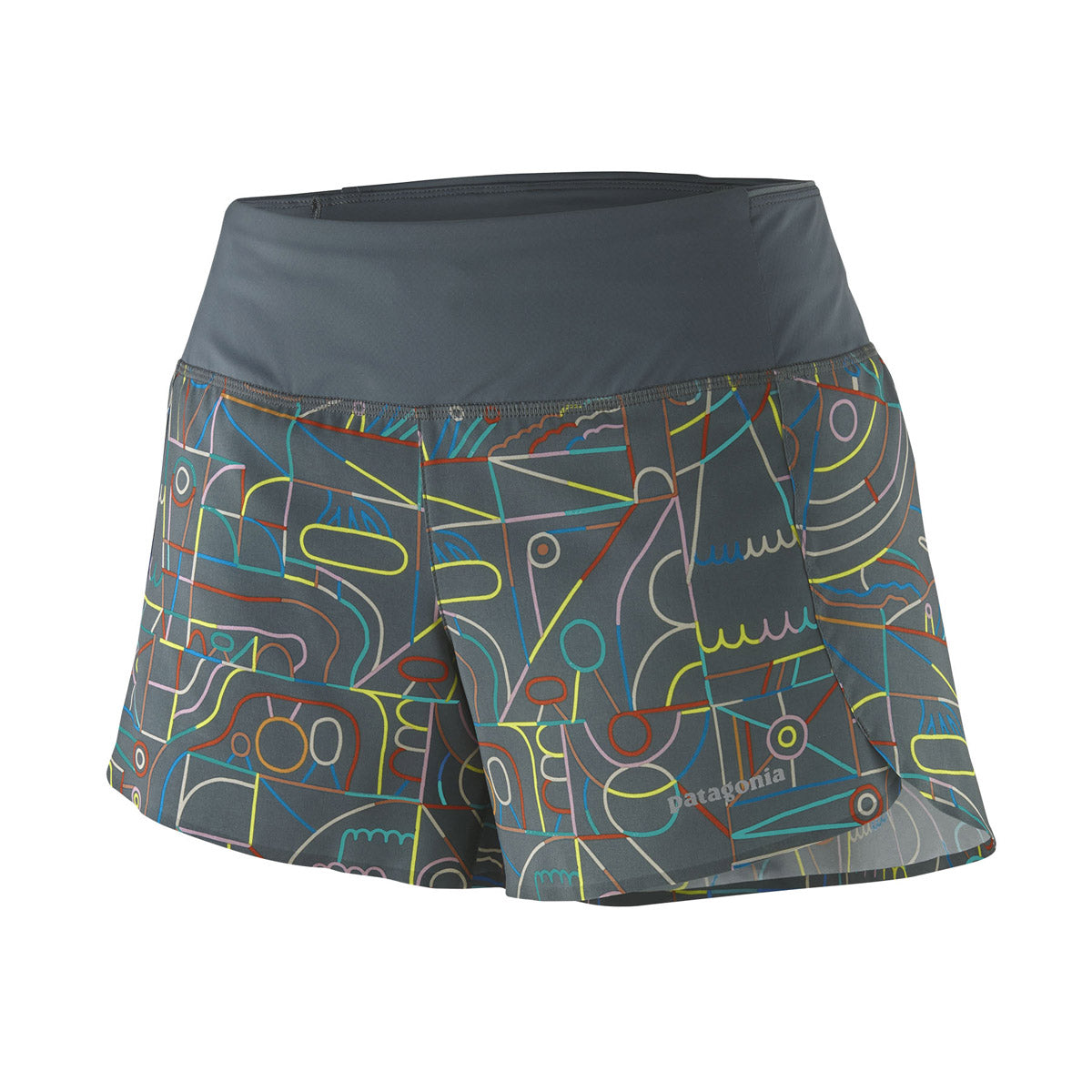Patagonia Women's Strider Pro Shorts - 3 1/2 in. Lose Yourself Outline: Nouveau Green